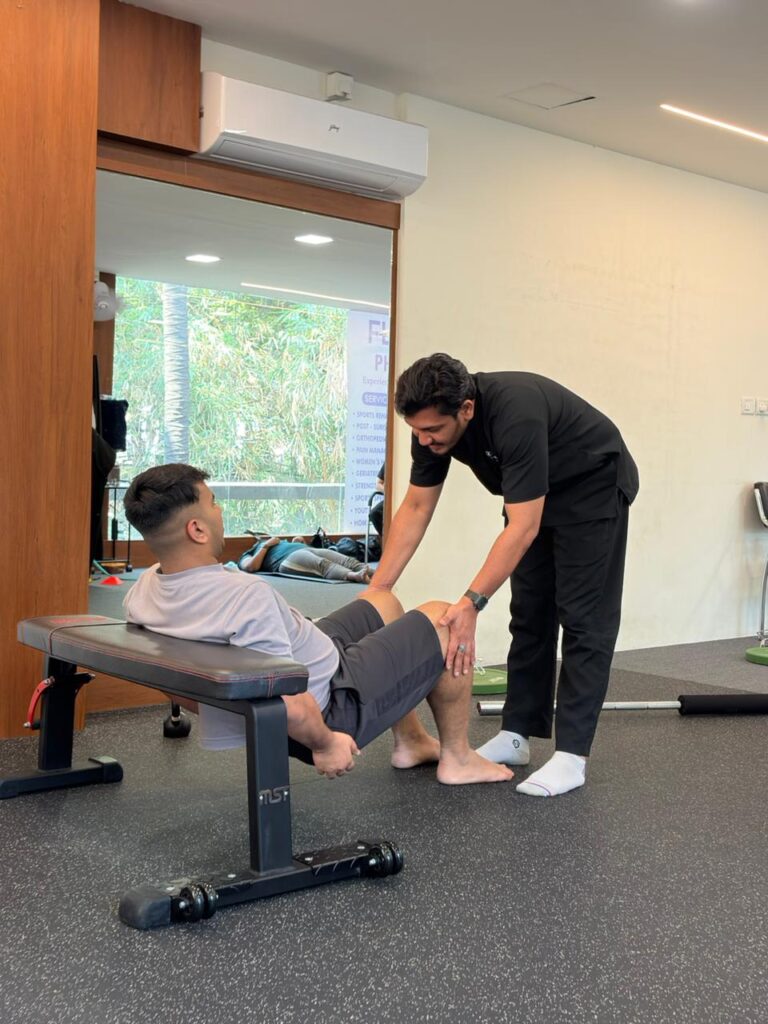 Sports physiotherapy session at Flexability Bangalore